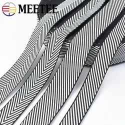 10Meters 10-38mm Black White Jacquard Webbing Tapes Decorative Ribbons for Clothing Bags Strap Belt Band DIY Sewing Accessories