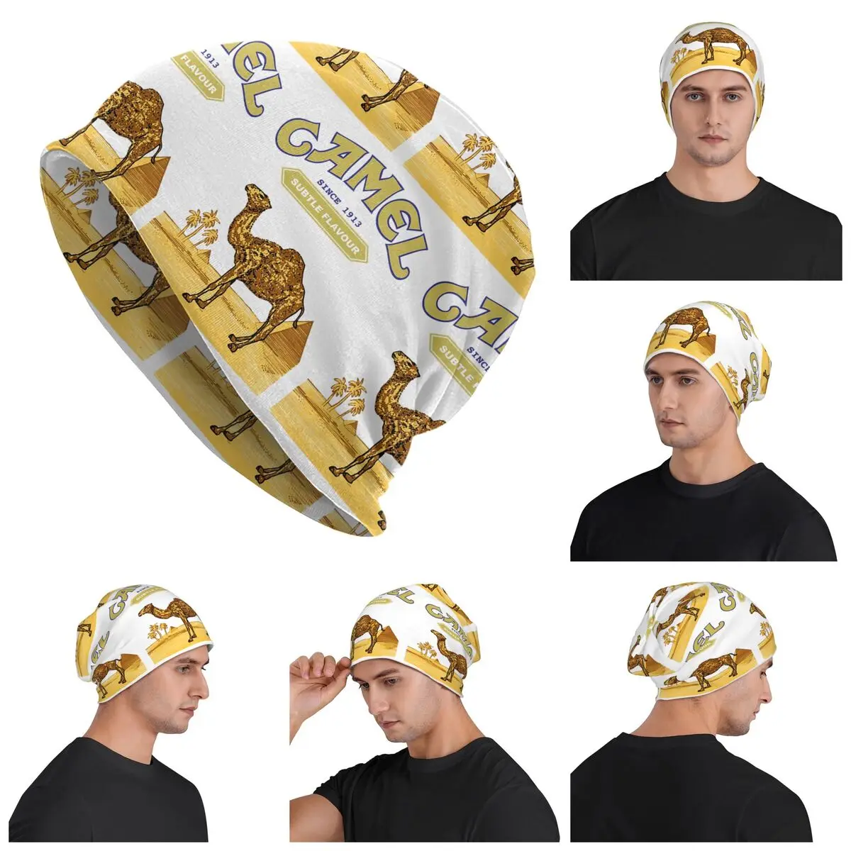 Camel Cigarettes Skullies Beanies Hats Warm Autumn Winter Outdoor Cap Knitted Bonnet Caps for Men Women Adult