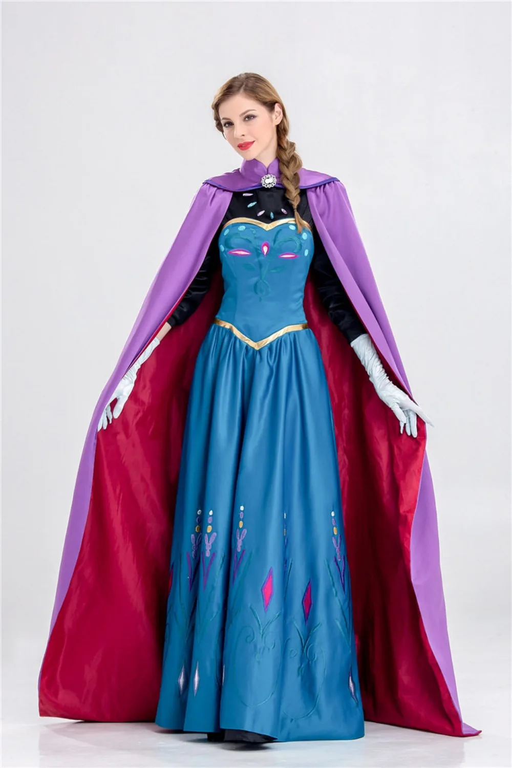 Disfraz de Princesa Elsa de Frozen de Disney, Vestido de Cosplay para Adultos, Navidad, Carnaval, Espectáculo