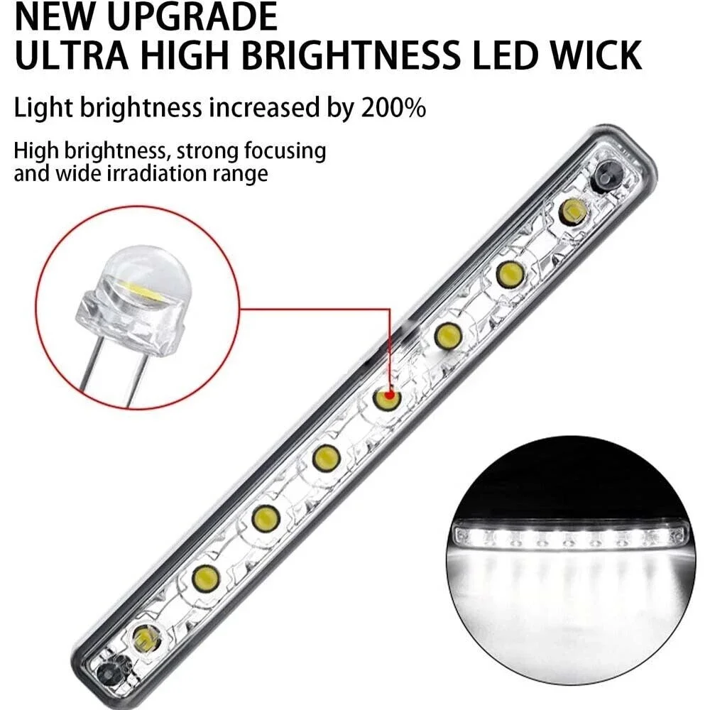 

2pcs 12V Car Lights Signal Lamp Car Driving DRL Fog Lamp Light Super White 8 LED Daytime Running Lights Automobiles Accessories