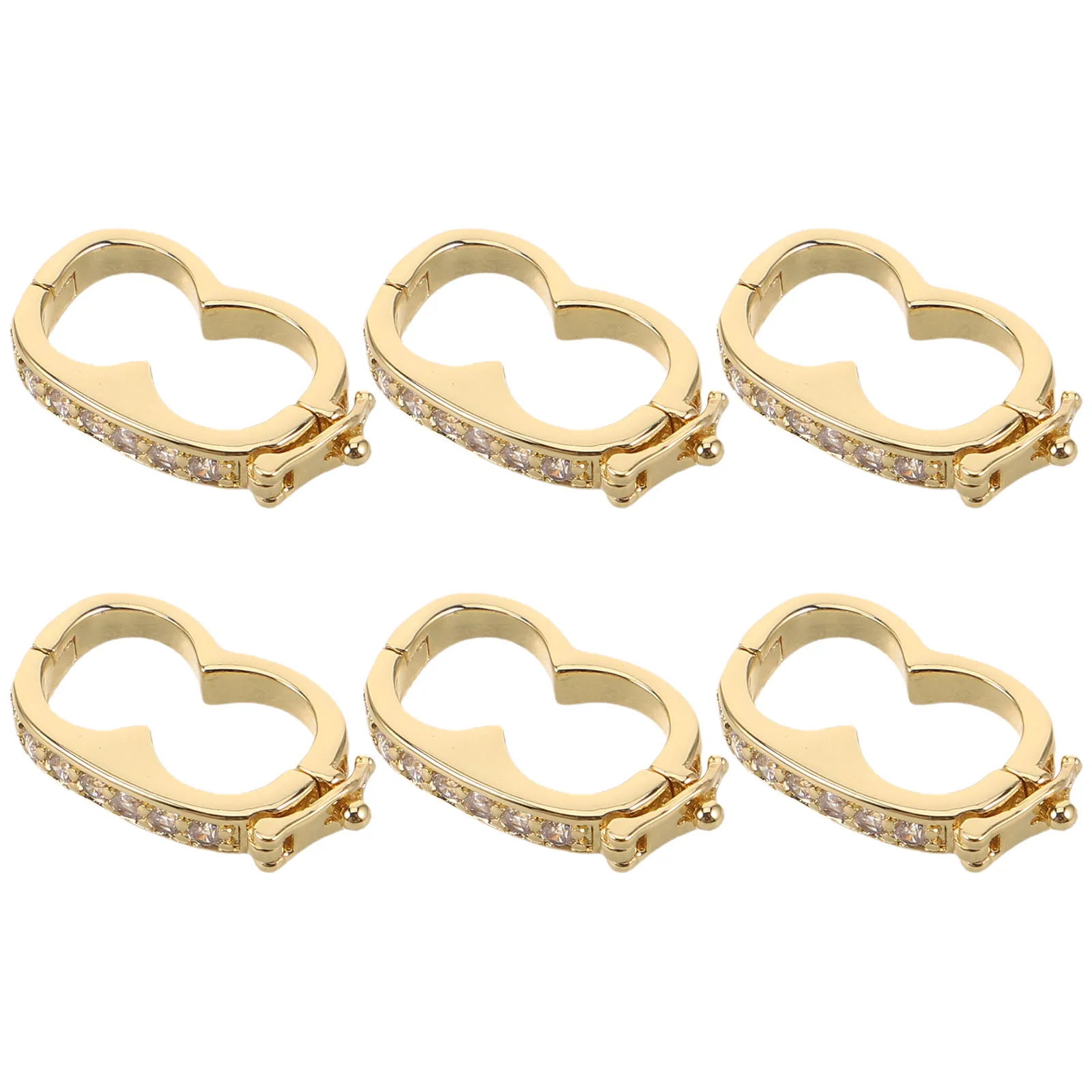 

Набор из 6 штук: Застежки для украшений DIY, соединители с стразами, укорачиватели цепочек для ожерелий, усилители, застежки для браслетов, фиксаторы для изготовления ювелирных изделий