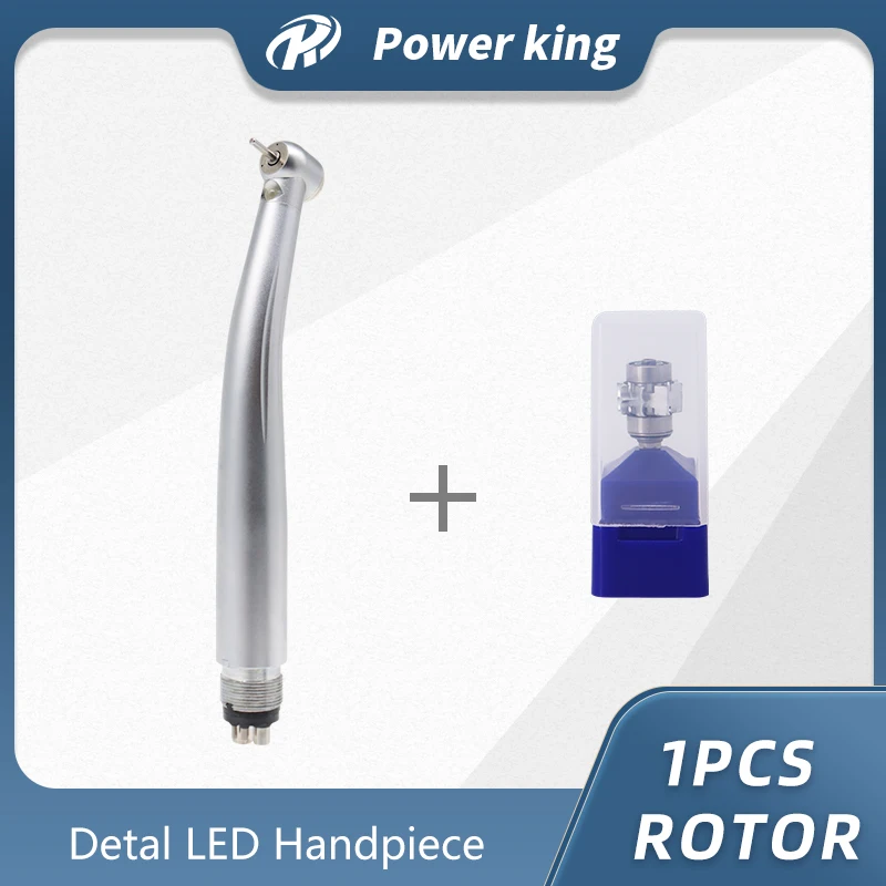

Dental Handpiece Ceramic Bearing Kit LED Light High Speed 3 Water Spray with Rotor 2/4 Holes E-generator Air Turbine Push Button