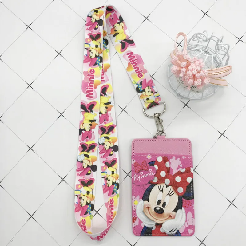 Disney Stitch PU portamonete portamonete portachiavi portachiavi cordino pasto carta bus porta carte borsa per monete borsa per documenti topolino