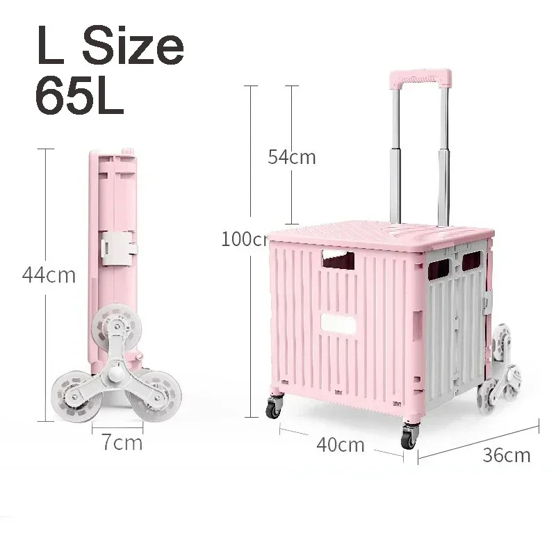 Folding The Folding Shopping Cart Trolley Portable Home  Shopping Cart Folding cart  with 2 /4 /8 Wheels