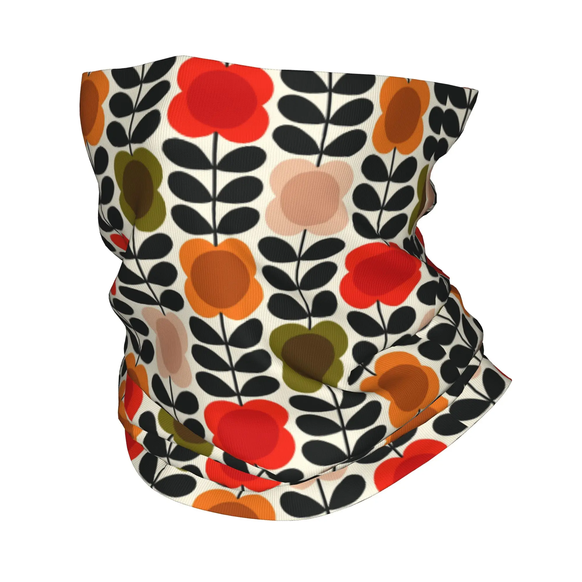 Orla Kiely Flower Scandinavian Geometric Style Neck Gaiter Women Men Windproof Winter  Bandana Scarf for Cycling