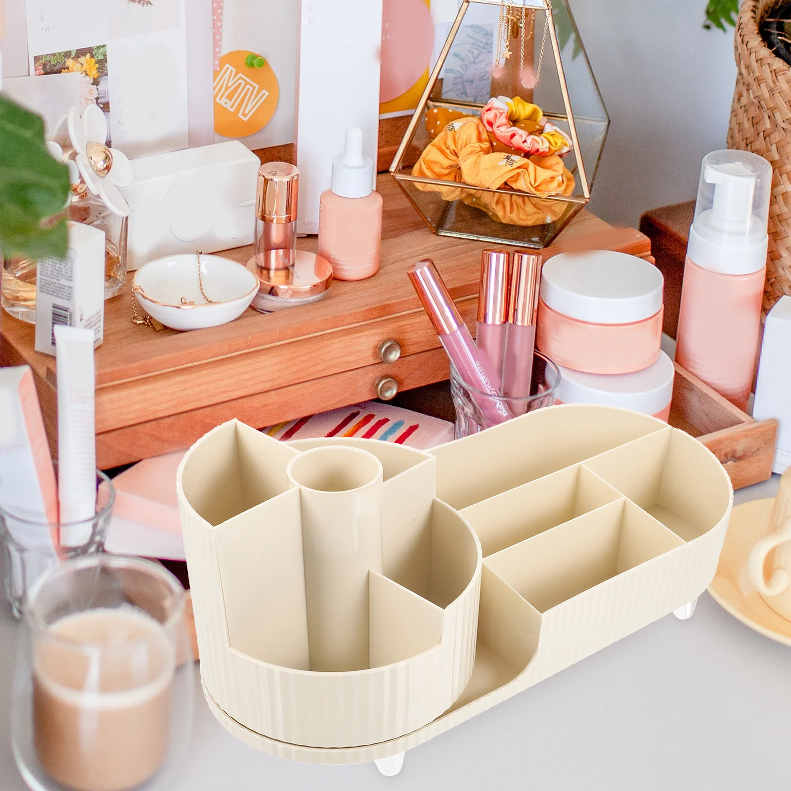 

Rotating Makeup Brush Holder Organizer Durable Brush Storage Pen Holder Desktop Makeup Organizer Pen Container