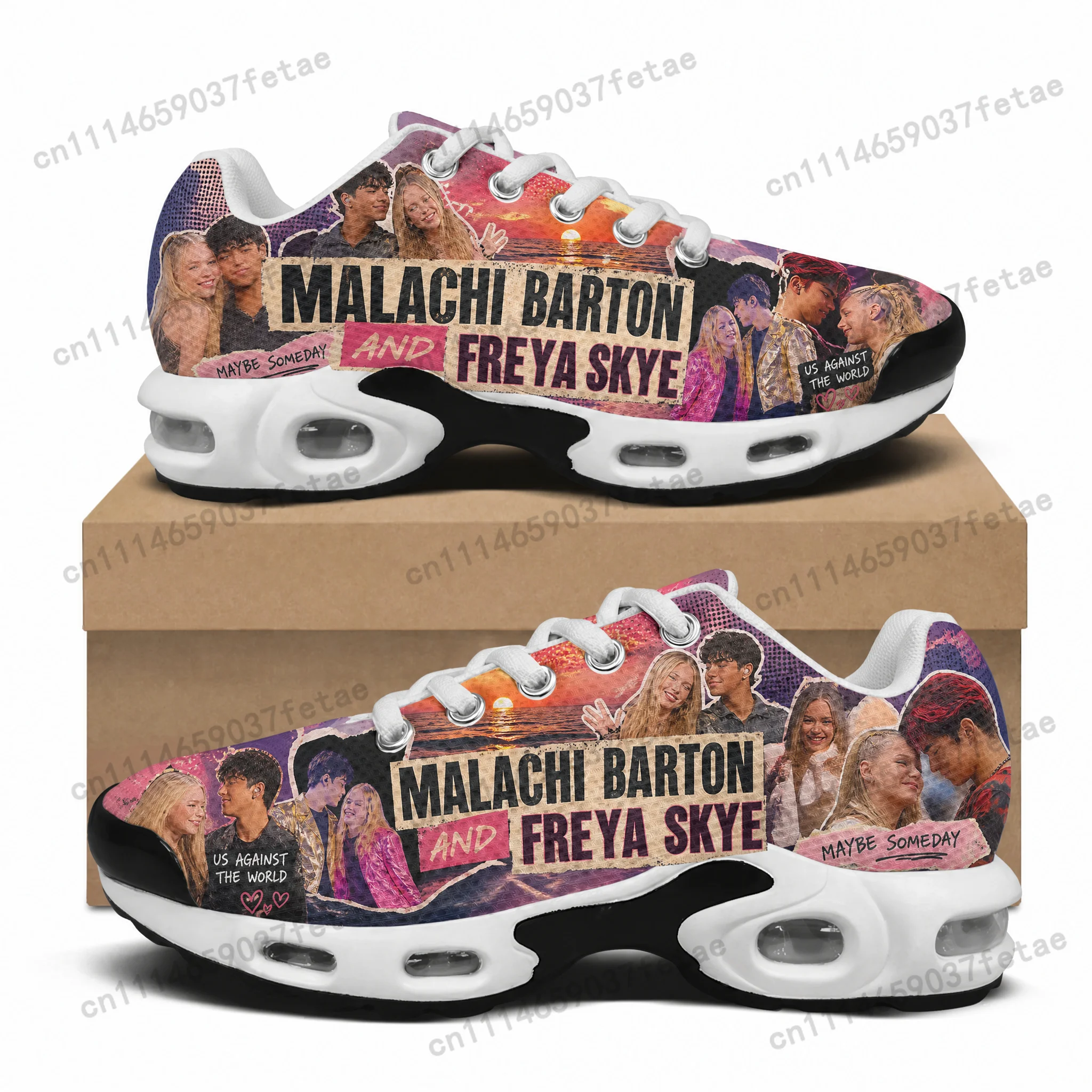 Zapatillas Deportivas con Amortiguación de Aire Malachi Barton y Freya Skye, Estilo Hip Hop, Ligeras, para Adolescentes, Personalizadas, de Malla, para Hombre