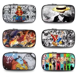 Anime ONE PIECE Luffy Zoro Sanji Marco Ace Sabo Figure Cosplay Pencil Case Stationery Box Students School Pen Pouch Bags Gifts