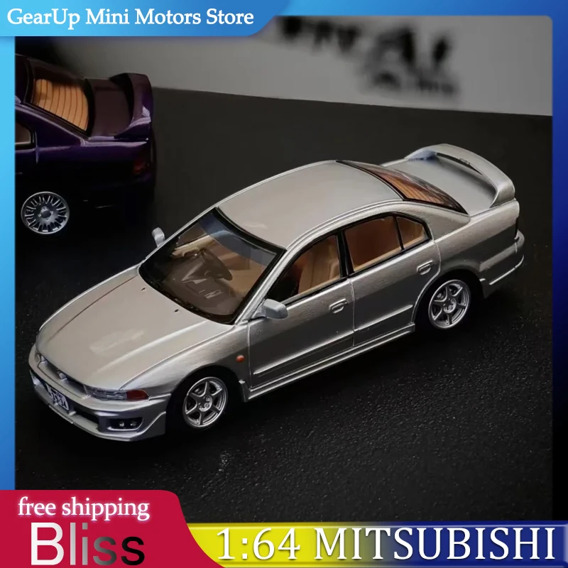 

Новый Bliss 1:64 Mitsubishi Galant VR-4 8-го поколения, официальная лицензия, фиолетовый и серебряный сплав, литая под давлением модель автомобиля, игрушка для коллекционеров JDM