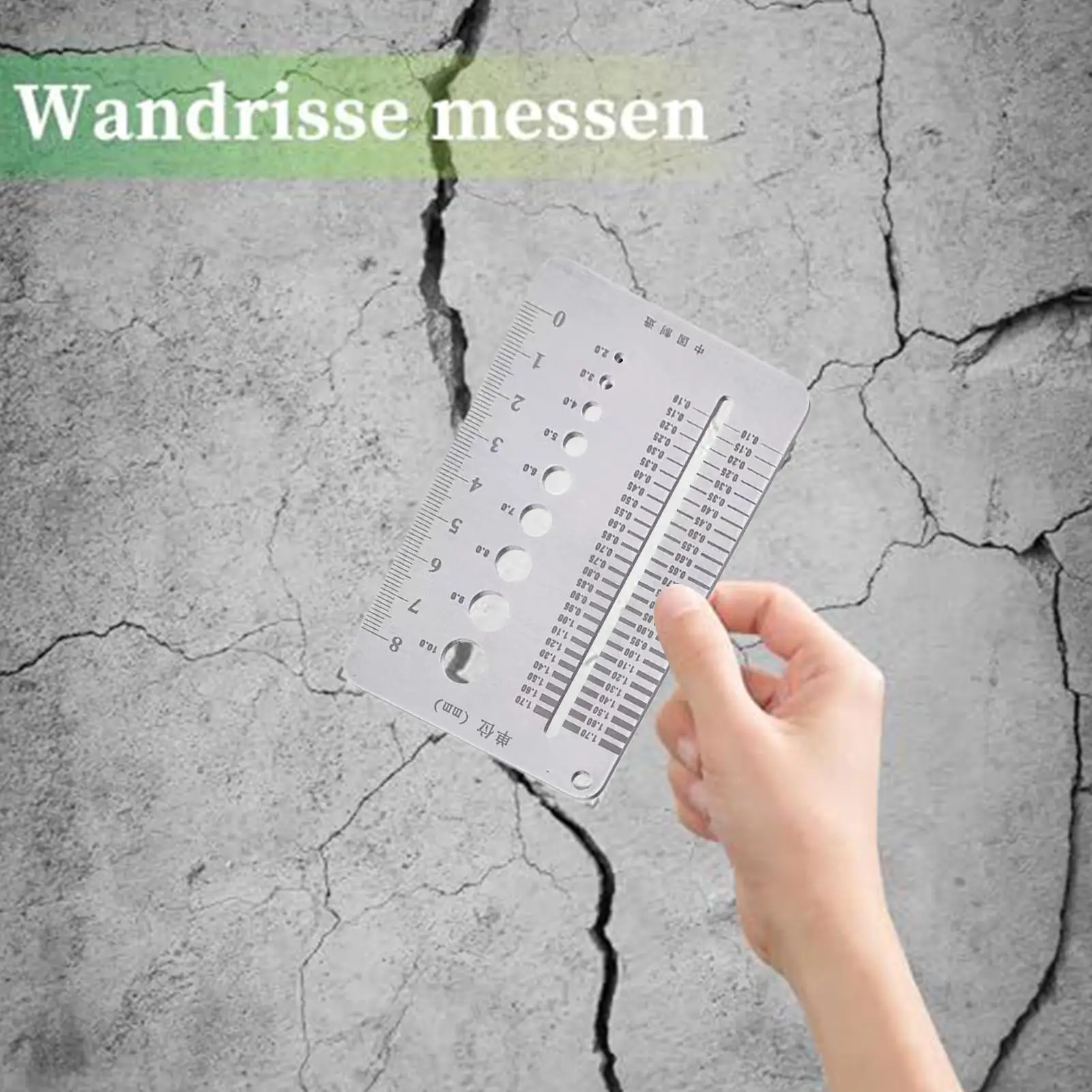 Rissskala, Lückenlineal, Kartentyp, Risserkennung, Nahtlineal, Messgerät für die Überwachung der Inspektion von Hauswänden und Bauen