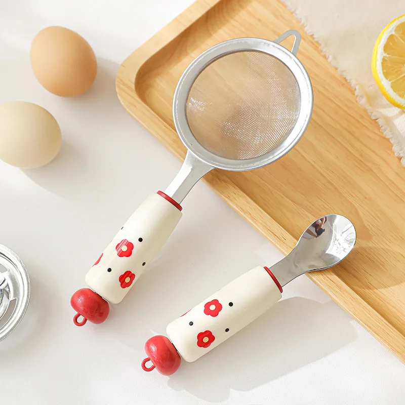 Vibrant Baby Food Preparation Tools Strainer Masher Egg Yolk Sifter Kitchen Set