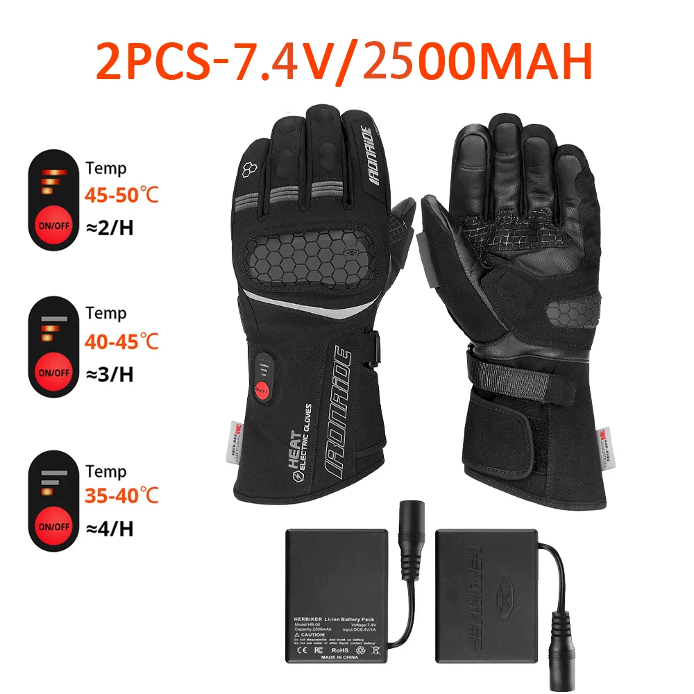 

Wear Resistant Reflective Motorcycle Heating Gloves Windproof And Waterproof Winter Warm Motorcycle Riding Gloves