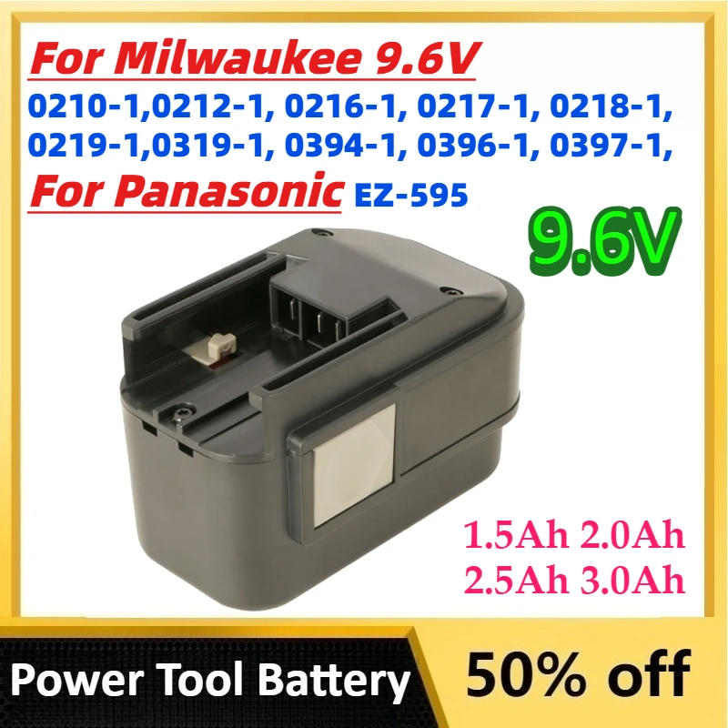 

Rechargeable Battery for Milwaukee 9.6V 0210-1 0212-1 for Panasonic EZ-595 1.5Ah 2.0Ah 2.5Ah 3.0Ah Electric Drill Tools Bateria