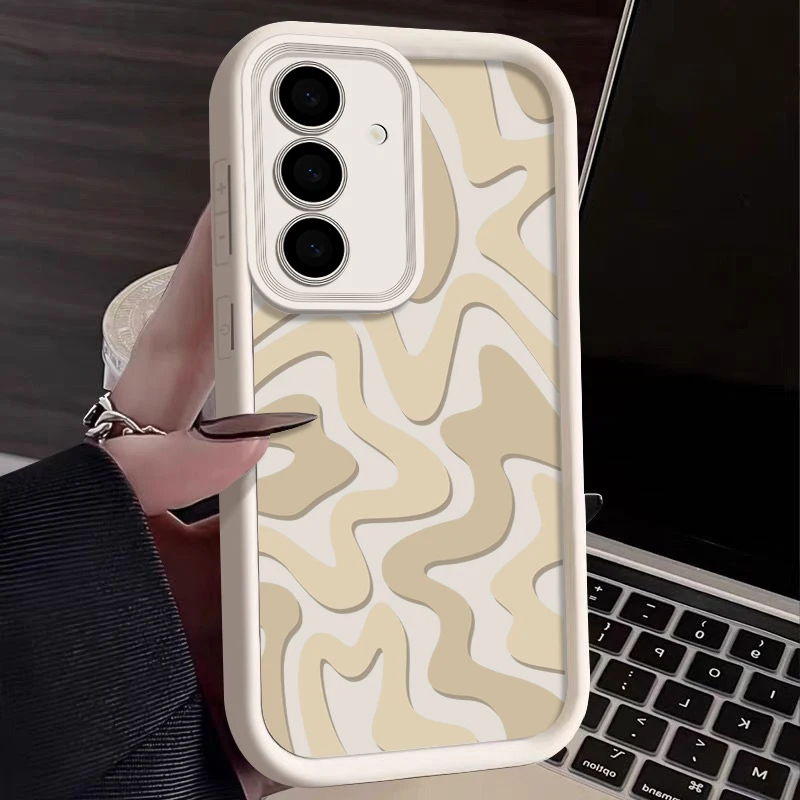 Funda con patrón de rayas para Samsung Galaxy A57 A27 A37 A56 A16 A17 A36 A26 A55 A54 A15 S26 S25 S24 S23 S22 Ultra S25 FE 3