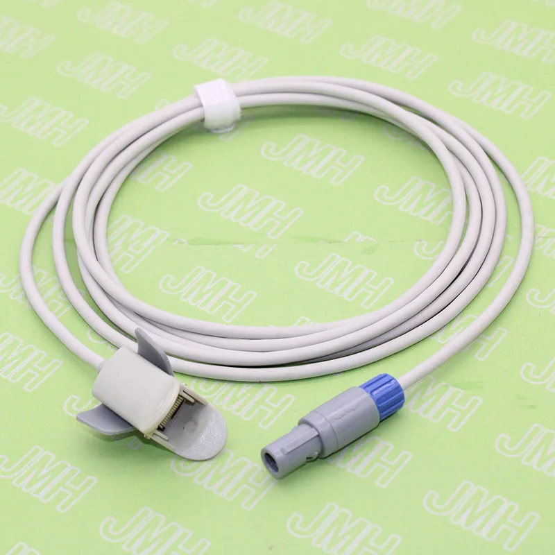 Kabel Sensor SpO2 8 Pin LEMO EMSA7-ES02289 OEM untuk Monitor tanda Vital pasien AH-10