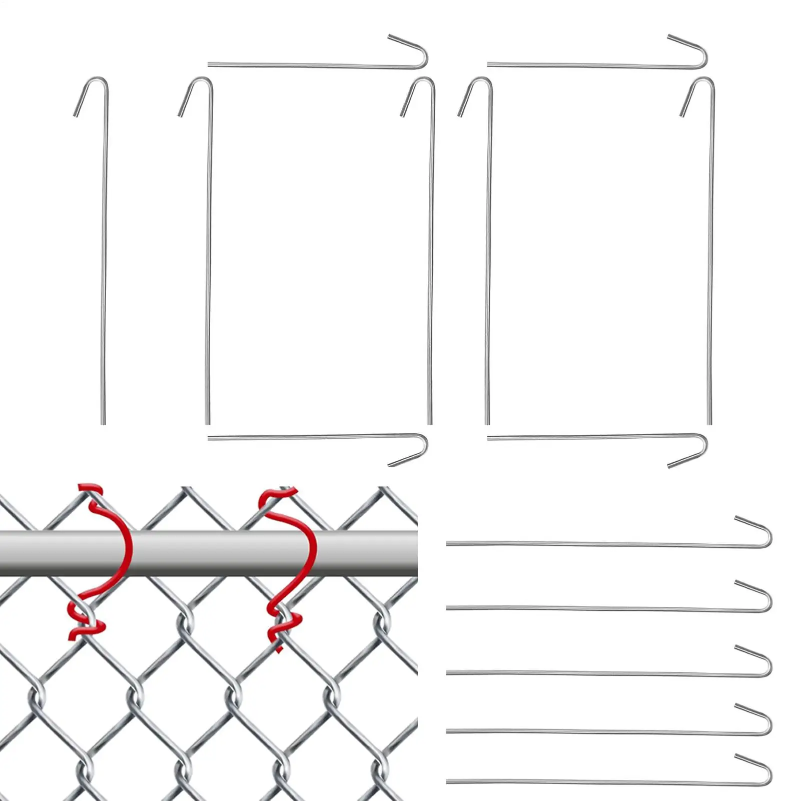 

Fence Ties 100 Pieces Wire Hook Ties Aluminum Multipurpose Strap For Commercial Residential Outdoor Garden Playground Yard Lawn