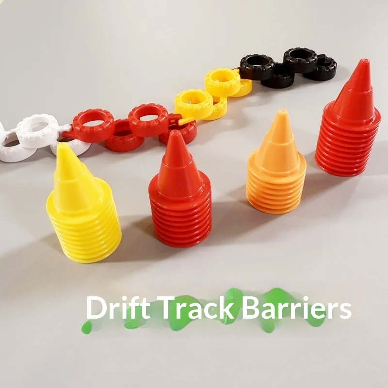 Race Track Barrier Road Cone Set For RC Drift Car Kart DIY Assemble Traffic Safety Road Block Accessory