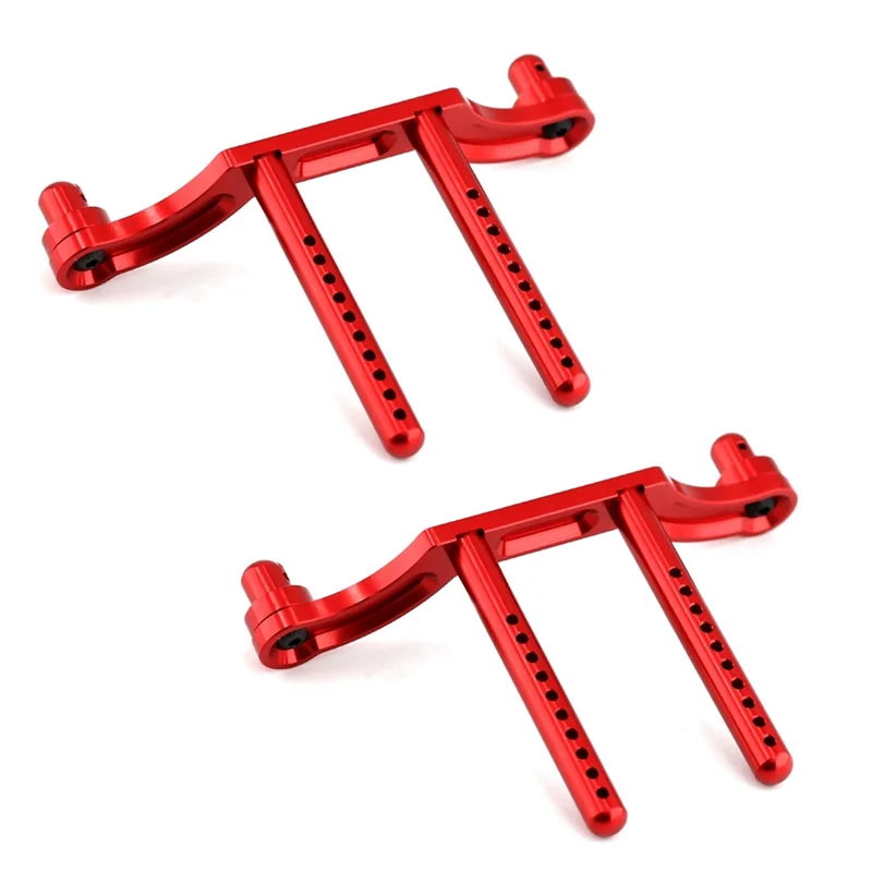 2Pcs Metal RC Car Front and Rear Body Post Mounts Shell Column for HPI Savage 1/8 RC Car Upgrade Parts,Red