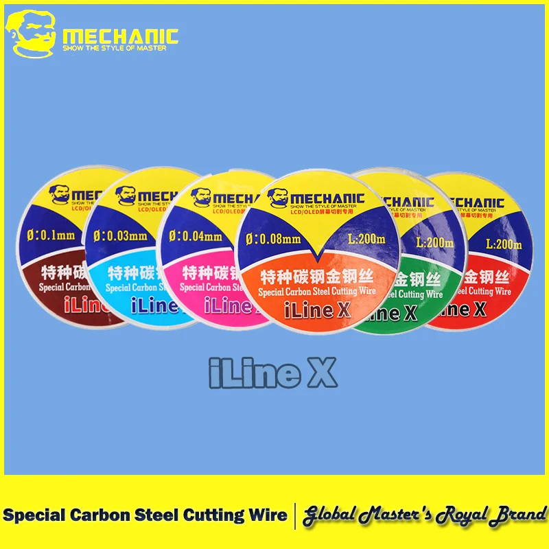 MECHANIC iLine X High Hardness Special Steel Cutting Wire for Mobile Phone LCD Screen Separation Repair Tools 0.03mm--0.1m