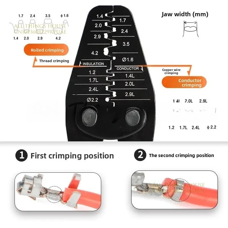 NEW 1442L Crimping Clamp Multifunctional P707 Terminal Connector Insert Spring Crimping Clamp Terminal Clamp