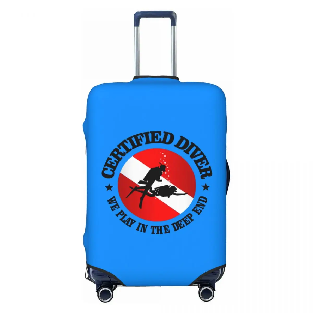 Custom Fashion Scuba Diving Certified Diver Luggage Cover Protector Dust Proof Travel Suitcase Covers