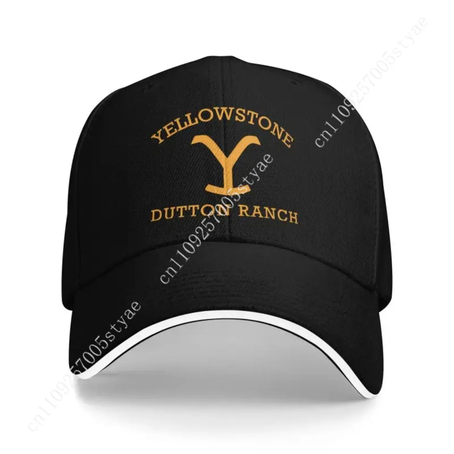 Yellowstone Dutton Ranch Graphic Print Baseball Cap Daily Casual Sandwich Peaked Cap Unisex Breathable Adjustable Snapback Hat