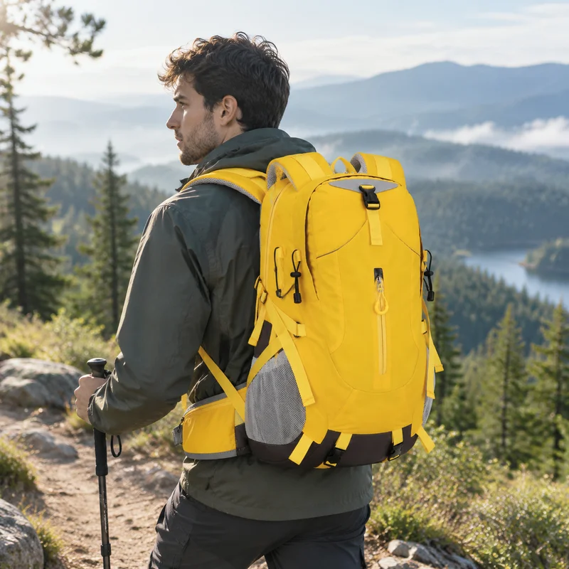 Large Capacity Waterproof Hiking Backpack for Mountaineering and Outdoor Travel