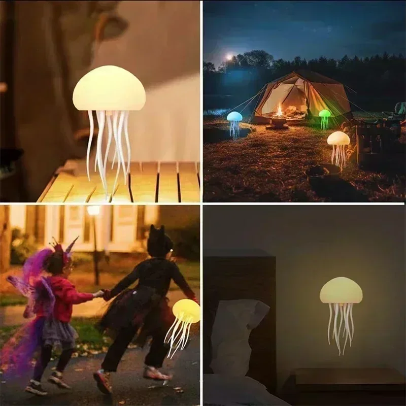 Upgraded Silent Jellyfish Lamp, Jelly Fish Light With Dancing Legs, Voice Control for Bedrooms, Living Room and Christmas Gifts