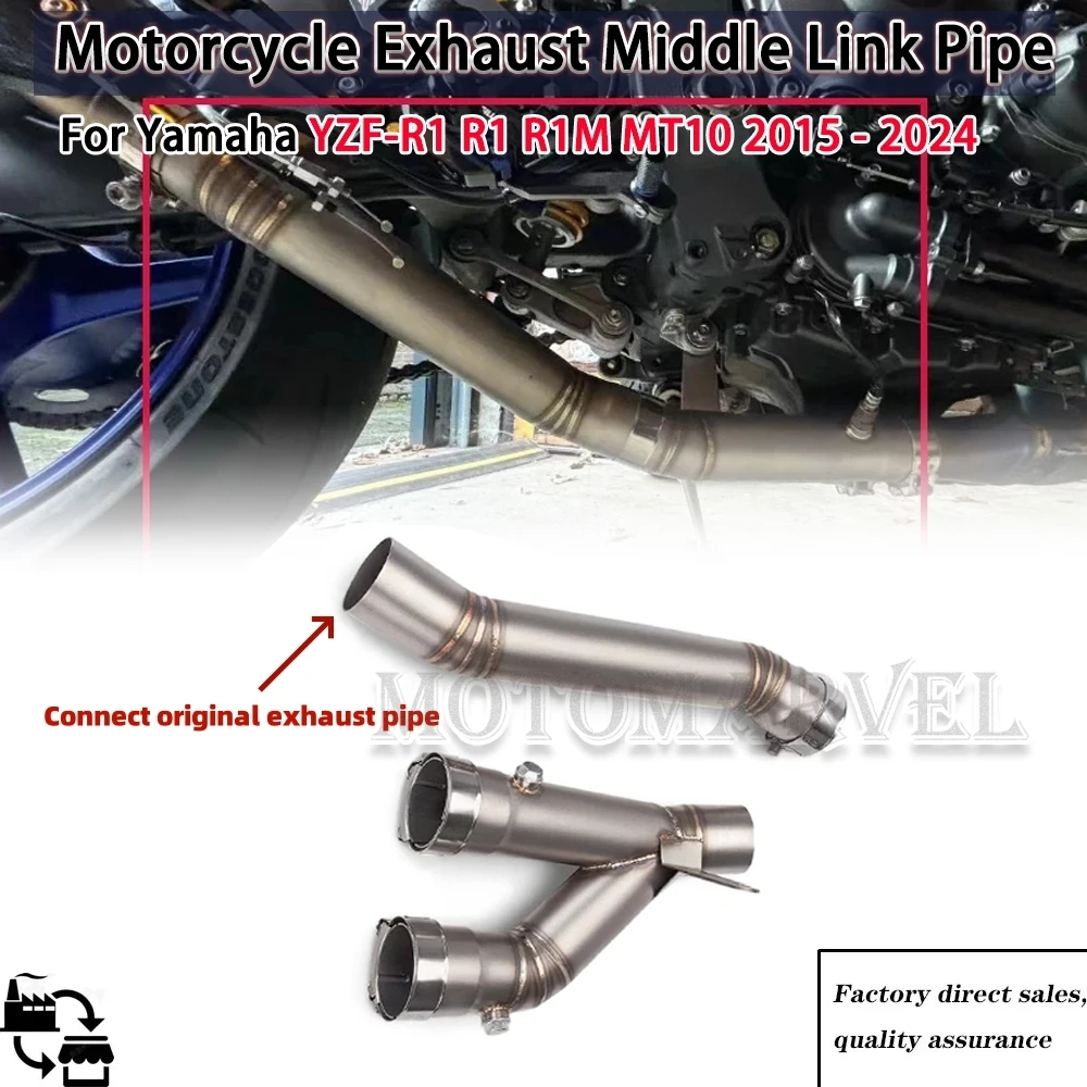 

Slip on For Yamaha YZF-R1 R1 R1M MT10 2015 - 2024 2020 2021 2022 Motorcycle Escape System Modified Original 54mm Exhaust Pipe