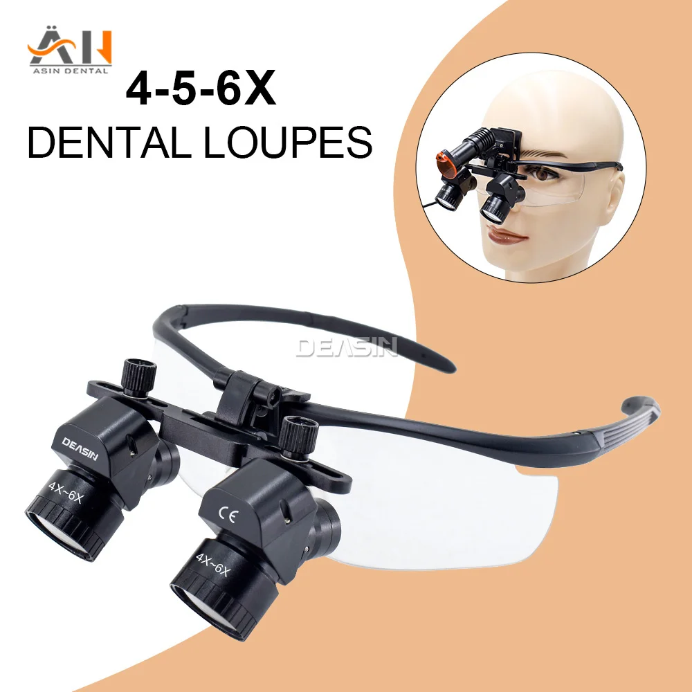 4X 5X 6X Ergo loupes Dental Magnifying Glass Surgical Lupa Dental Loupes Medical Instrument Dentist Tools