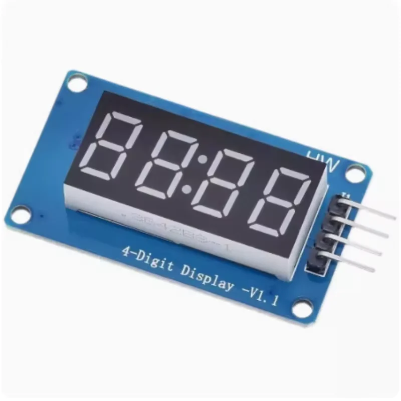 1PCS  TM1637 New 4-digit nixie display module LED brightness adjustable with hour accessory building blocks