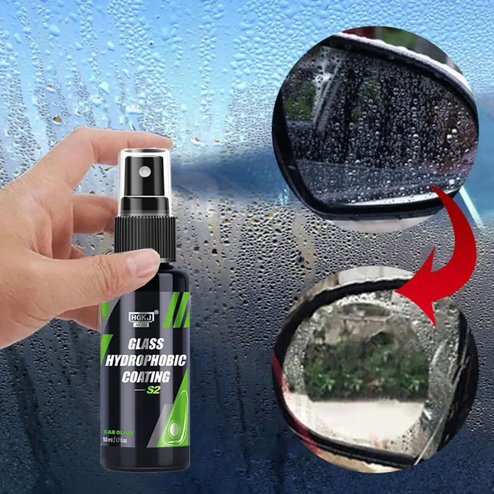 Water Repellent Spray HGKJ 2 Anti Rain Coating For Car Glass Hydrophobic Anti-rain Liquid Windshield Mirror Mask Auto Chemical