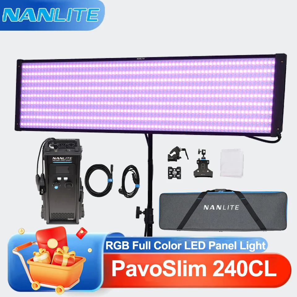 

Полноцветный фотосвет Nanlite PavoSlim 240CL RGB LED панель 2700-7500K RGBWW для уличной съемки и прямых трансляций