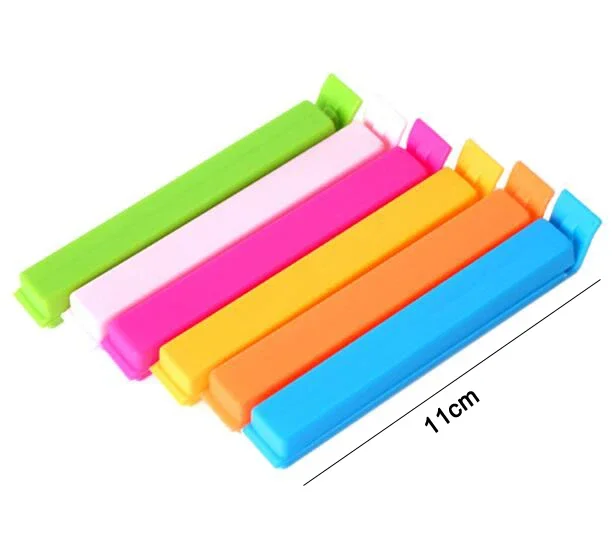 10Pcs Portable New Kitchen Storage Food Snack Seal Sealing Bag Clips Sealer Clamp Plastic Tool Kitchen Accessories GYH bag clip