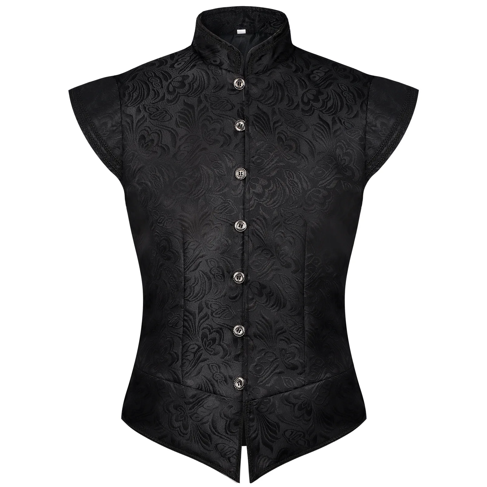 Rompi Setelan Victoria Antik Pria Rompi Paisley Jacquard Ramping Tanpa Lengan Rompi Steampunk Cosplay Rompi Abad Pertengahan