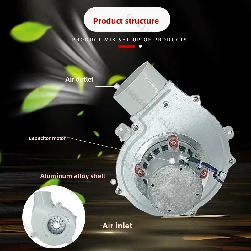 Pellet Furnace Induced Draft Fan Small Silent Blue Charcoal Fireplace Coffee Baking Smoke Exhaust Centrifugal Exhaust