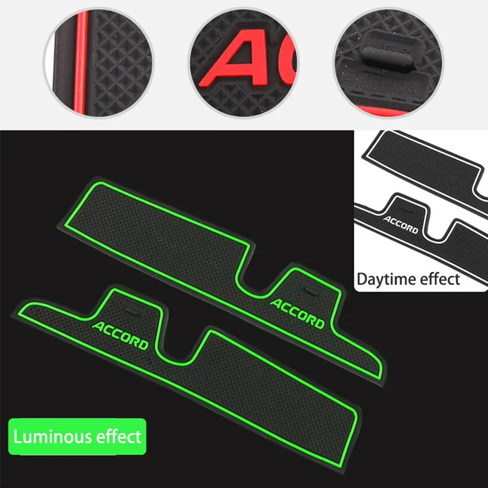 Anti-Slip Gate Slot Cup Mat For Honda Accord 10th 2018 Interior Non-slip mat Accessories Door Pad 15pcs Car Styling