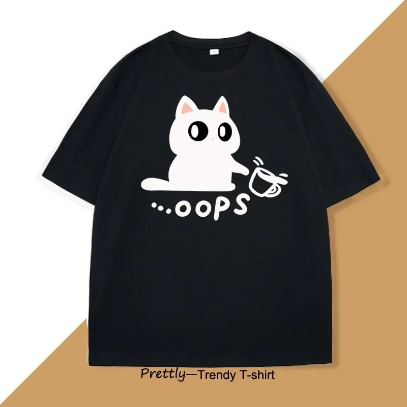 

Funny Summer Meow Black Cat Print Women T Shirt Casual O-neck Tshirt Short Sleeve T-shirt Female Tees Women Clothing