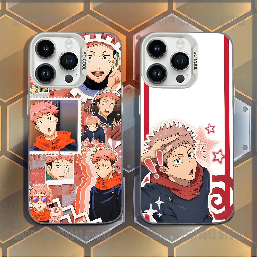 

Yuji Itadori Cute Phone Case For iPhone XR,17,16,15,14,13,12,11,Mini,Pro,E,MAX White Candy Matte Shockproof Cover