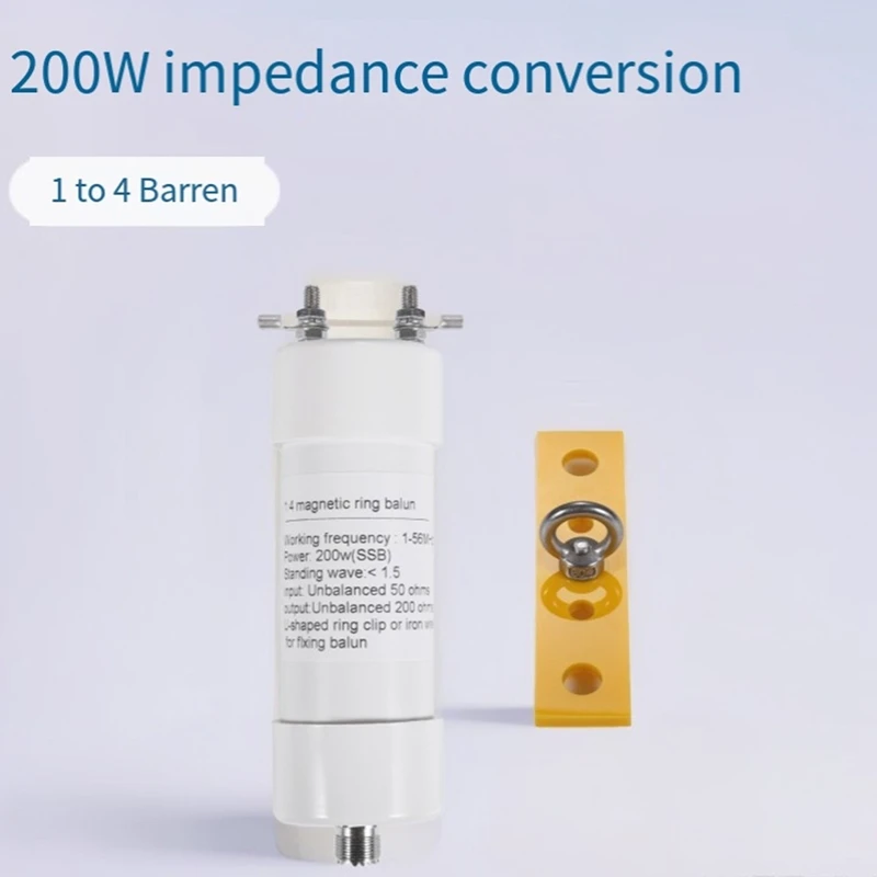 1:4 Barron 200W Shortwave Antenna Impedance Converter Winton Antenna Dedicated 50Ω to 200Ω for Windom HF HAM-A27R