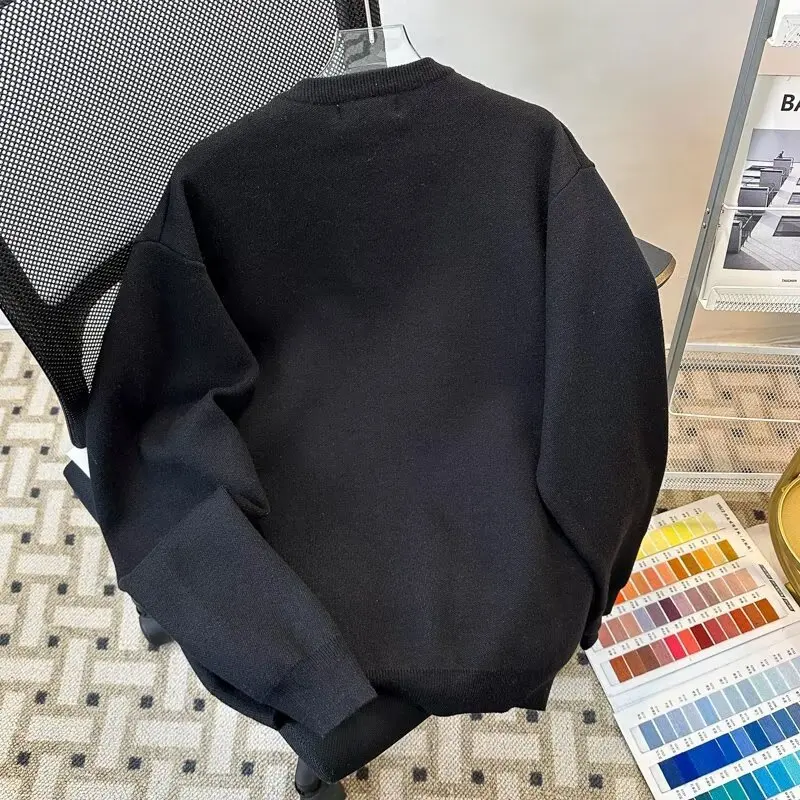 

Winter Old Money Style Button Knitted Cardigan Men's Korean Simple Casual Loose-Fitting Versatile Sweater Coat Fashion