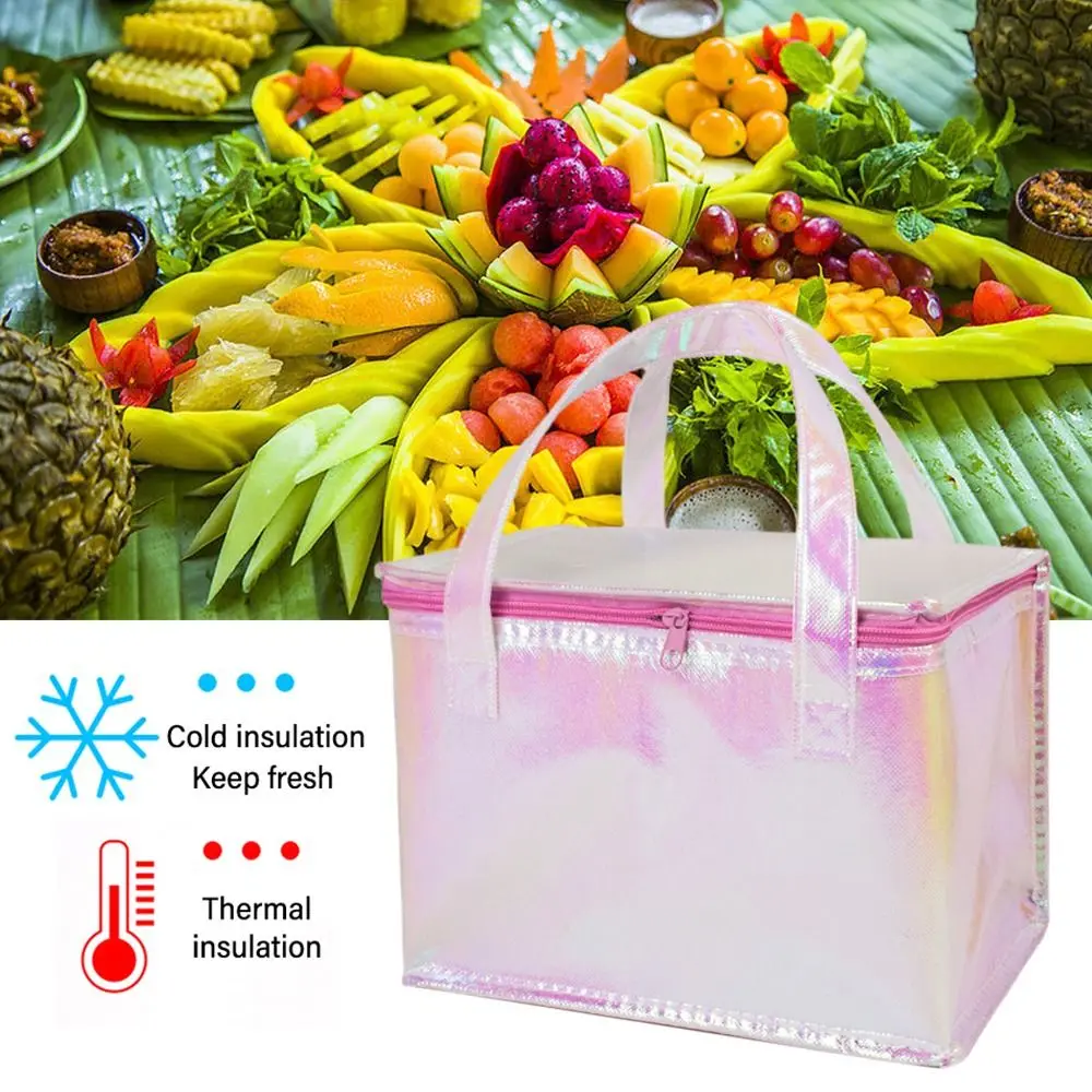 Aluminum Foil Ice Storage Bags Insulated Food Thermal Bag Durable Outdoor Boxes Foldable Cooler Bag Lunch Picnic Bag