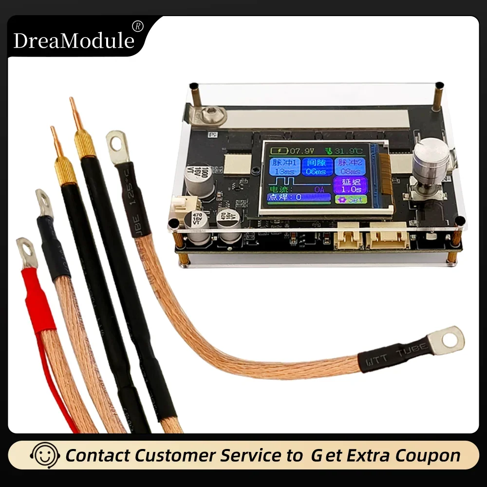 

ZK-XW2 DC 3.6-15V 3000A Portable Spot Welder DIY Kit Digtal LCD Color Screen For 18650 Battery Dual Pulse Welding Machine Tools