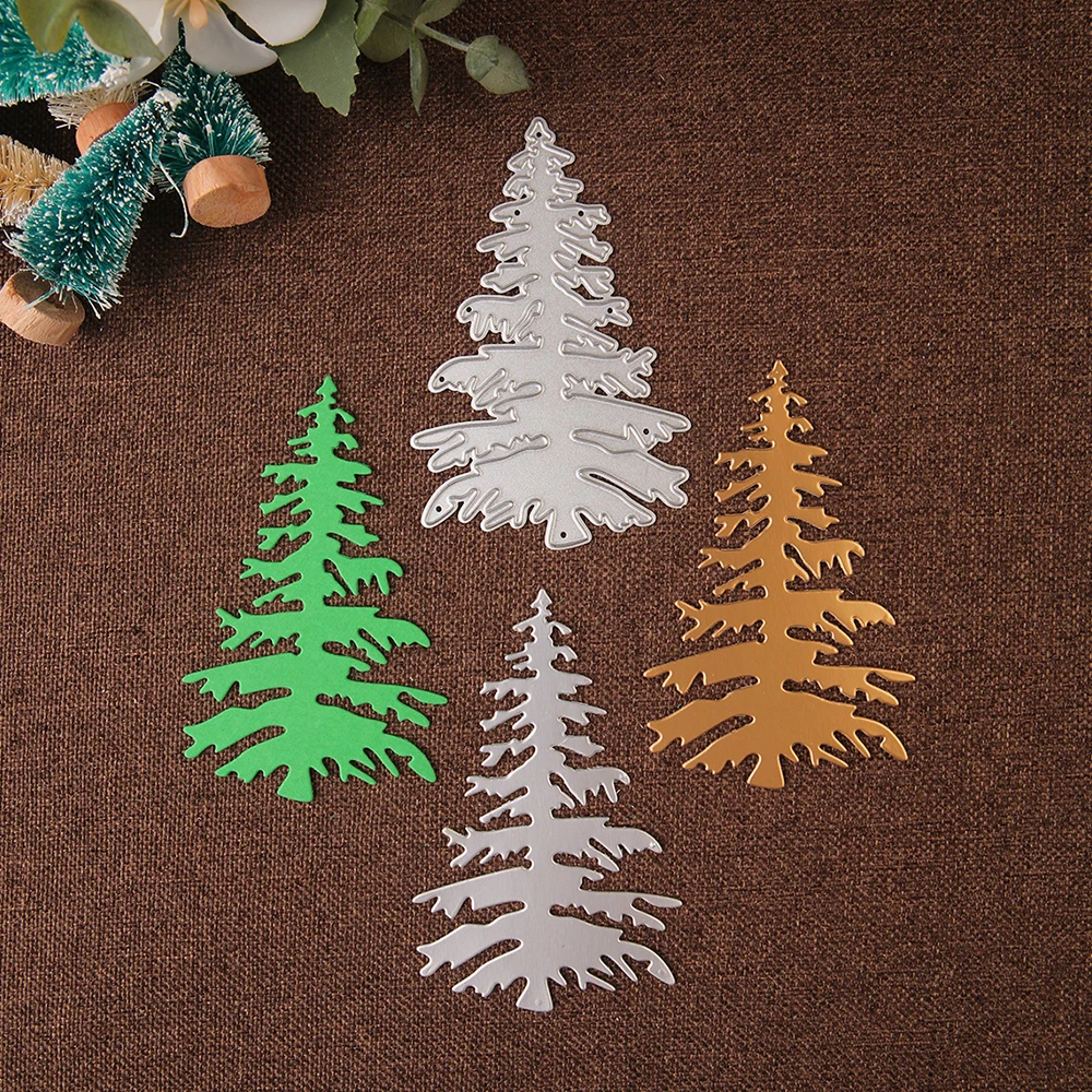 

Christmas tree metal cutting dies diy scrapbook paper cards die cuts xmas craft dies blade punch embossing stencil