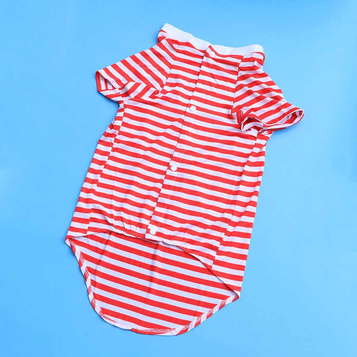 

Oversized Large Striped T Shirt Cotton Breathable Clothes For Medium To Large Breeds Red White Sizes Husky Golden Retriever