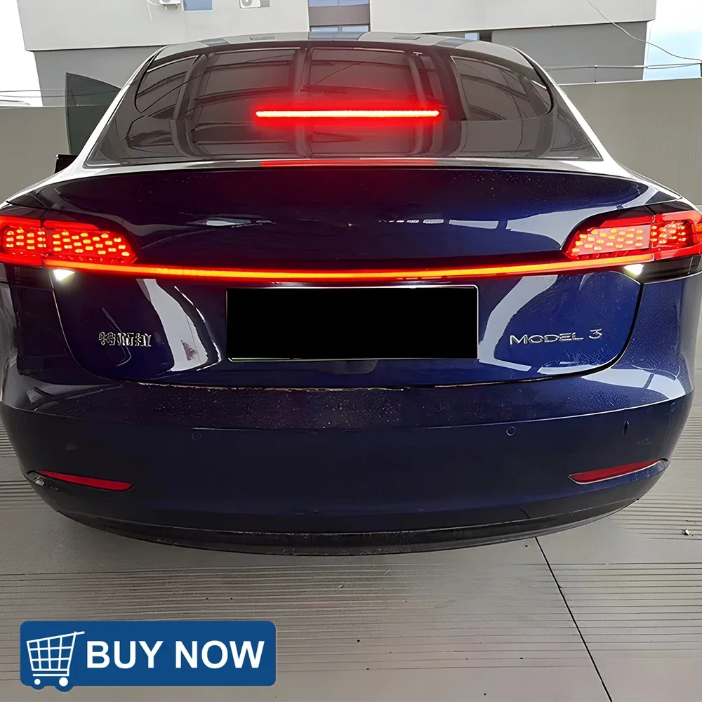 

Для Tesla Model 3 2019-2023 автомобильные задние фонари в сборе, обновленный светодиодный динамический через задние фонари, авто задние фонари, аксессуары, инструменты