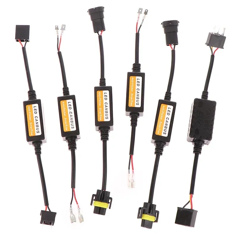 1/4pcs LED Canbus Decoder Adapter For H1 H4 H7 H11 9005 9006 9012 Anti-Flicker Harness Bulbs Resistor Warning Error Canceller