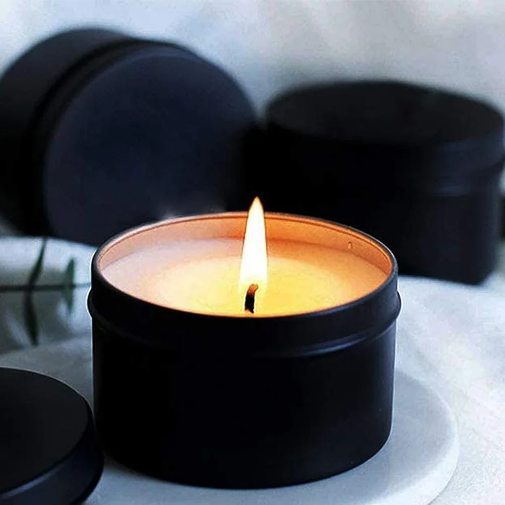 

6 Retro Tins Empty Lid for DIY Crafts Storage Suitable C Jars With Jar Making Lid Jars ies Gifts