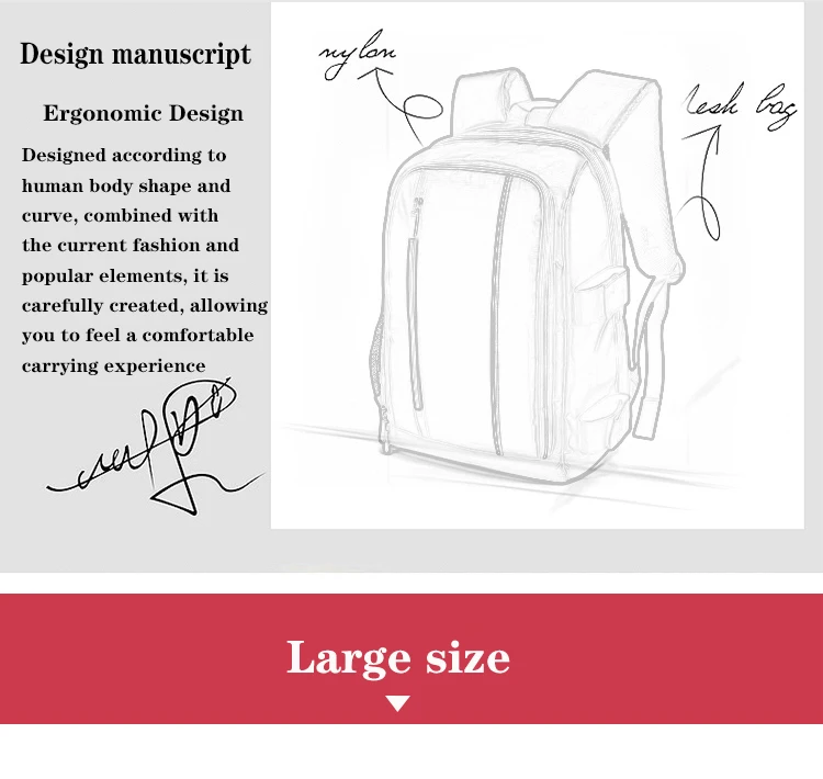Rucksack für Kameratasche, wasserdicht, Outdoor-Fotografenrucksäcke für Video, digitale DSLR-Fototasche, Tasche für Canon/für Nikon – Detail 2