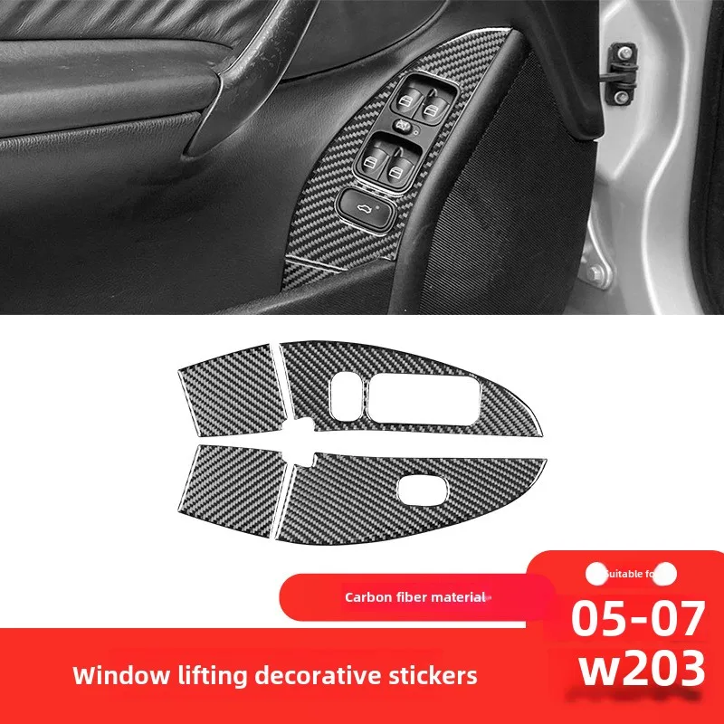 

Applicable to Mercedes-Benz05-07StyleCLevelW203Carbon Fiber Interior Modified Pieces Window Button Decorative Panel Sticker